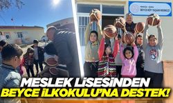 Meslek lisesi öğrencilerinden Beyce İlkokulu'na anlamlı destek!