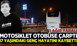 Otobüse çarpan motosikletli genç hayatını kaybetti