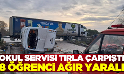 Balıkesir'de okul servisi ile tır çarpıştı! 8 öğrencinin durumu ağır