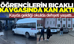 Okula kayıt yaptırmaya gelen öğrenci başka bir öğrenciyi bıçakladı