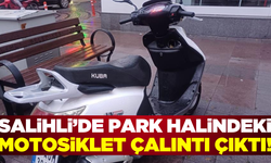 Salihli'de park halindeki ve düz kontak yapılmış motosiklet çalıntı çıktı