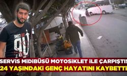 Servis midibüsü ile motosiklet çarpıştı! 1 ölü