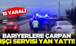 Sinop'ta işçi servisi bariyerlere çarptı: 15 yaralı