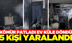 Sobada patlayan kömür evi yaktı