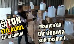 Manisa'da 5 Ton Etil Alkol Ele Geçirildi