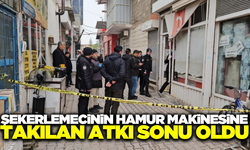 Şekerlemecinin boynundaki atkısının hamur yoğurma makinesine takılması sonucu can verdi