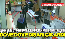 Eşinin şans oyunları oynadığını gören kadın cinnet geçirdi! Dükkandan döverek çıkardı