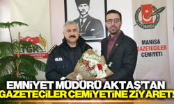 Gazeteciler Cemiyeti Başkanı Önder Aydın, Emniyet Müdürü Aktaş'ı makamında ağırladı!