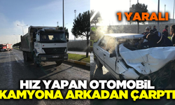 Balıkesir'de otomobil kamyona çarptı: 1 yaralı