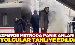 İzmir'de metronun kabininden çıkan duman panik oluşturdu