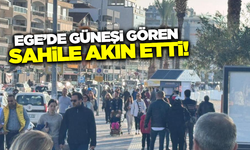 Kuşadası'nda güneşli hava, esnafı ve vatandaşı sevindirdi