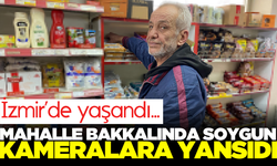 Mahalle bakkalına soygun kameralara yansıdı