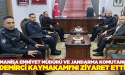 Manisa Emniyet Müdürü ve Jandarma Komutanı, Demirci Kaymakamı'nı Ziyaret Etti