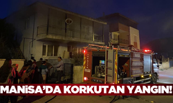 Manisa'da iki katlı evde çıkan yangın paniğe neden oldu