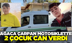 Motosiklet yol kenarındaki ağaca çarptı: 2 çocuk hayatını kaybetti