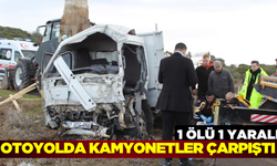 Çanakkale'de iki kamyonetin çarpıştığı kazada 1 kişi hayatını kaybetti