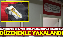 Sarıgöl'de ehliyet sınavına kopya düzeneğiyle giren kişi yakalandı!