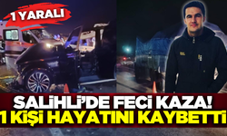 Salihli'de hurdaya dönen otomobilde 1 kişi hayatını kaybetti