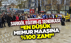 Sarıgöl Eğitim-İş Sendikası 1 günlük iş bırakma eylemi gerçekleştirdi