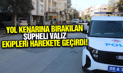 Aydın'da yol kenarına bırakılan valiz ekipleri harekete geçirdi