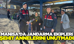 Manisa'da jandarma ekipleri, şehit annelerin Dünya Kadınlar Günü'nü kutladı