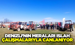 Denizli'de mera alanlarında gübreleme çalışmaları başladı