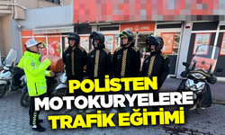 Afyonkarahisar’da polis, 33 motokuryeye trafik eğitimi verdi!