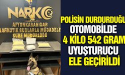 Afyonkarahisar'da polis ekipleri 4 kilo 542 gram uyuşturucu madde ele geçirdi!