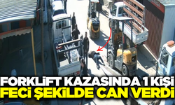 Forkliftlerin arasına giren işçi feci şekilde can verdi