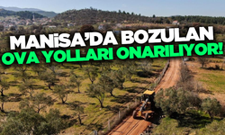 Manisa'da ova yolu bakım-onarım çalışmalarına devam ediyor
