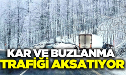 Kütahya'da kar yağışı ve buzlanma ulaşımı olumsuz etkiliyor!