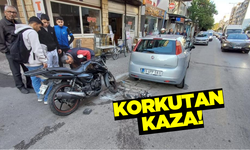 Motosiklet ile otomobil çarpıştı: 1 yaralı