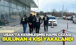 Uşak'ta her yerde aranan 4 kişi yakalandı!