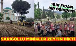 Sarıgöllü miniklerden zeytin dikimi