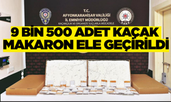 Afyonkarahisar polisi 9 bin 500 adet kaçak makaron ele geçirdi!