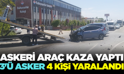 Askeri araç kaza yaptı: 3 asker yaralandı