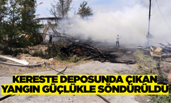 Balıkesir'de kereste deposu alevlere teslim oldu!