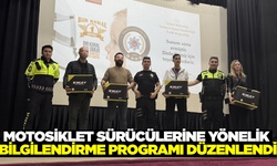 Bandırma'da motosiklet sürücülerine yönelik bilgilendirme etkinliği