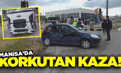 Kırkağaç'ta kamyon ile otomobil çarpıştı: 1 yaralı