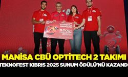 Manisa CBÜ OptiTech 2 Takımı, TEKNOFEST Kıbrıs 2025 Sunum Ödülü'nü Kazandı
