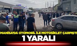 Manisa'da otomobil ile motosiklet çarpıştı: 1 yaralı