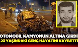 Otomobil kamyonun altına girdi: 1 ölü