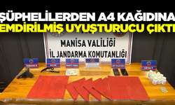 Salihli'de şüphelilerden A4 kağıdına emdirilmiş uyuşturucu çıktı