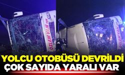 Yolcu otobüsü devrildi: Çok sayıda yaralı