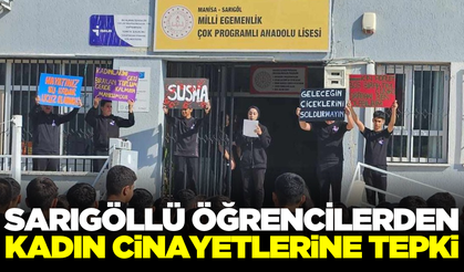 Sarıgöllü öğrencilerden kadın cinayetlerine tepki