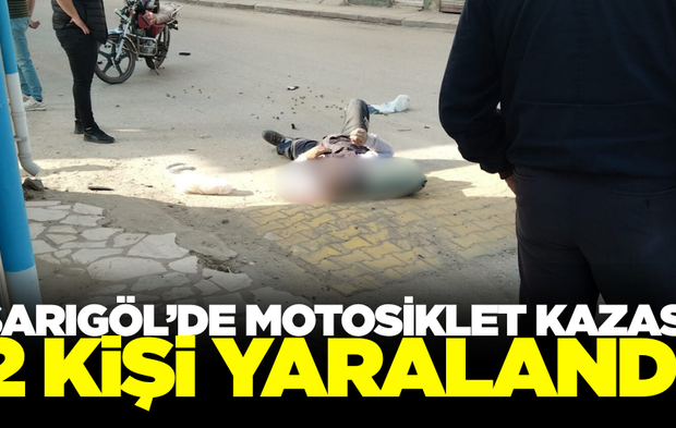 Sarıgöl’de motosiklet yayaya çarptı: 2 yaralı
