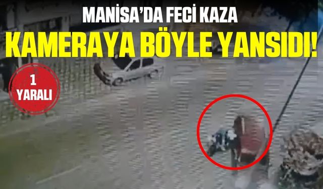 Manisa'da otomobil ve motosiklet çarpıştı: 1 yaralı!