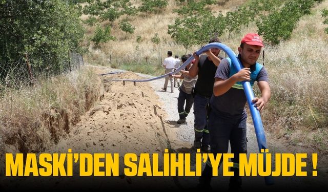 Salihli'de içme suyu hattı onarılıyor!