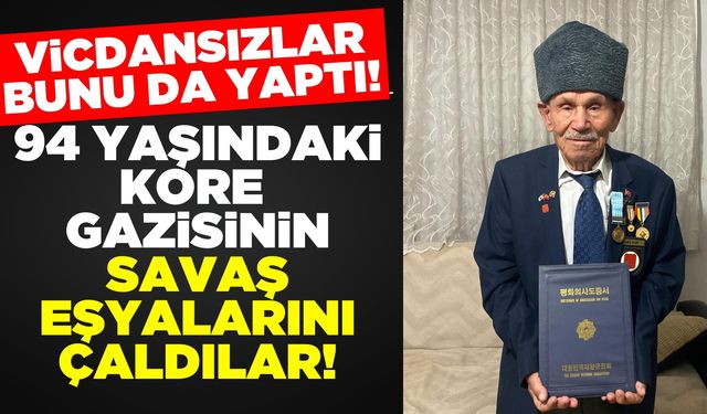 Denizli'de 94 yaşındaki Kore Gazisinin Savaş Eşyalarını Çaldılar