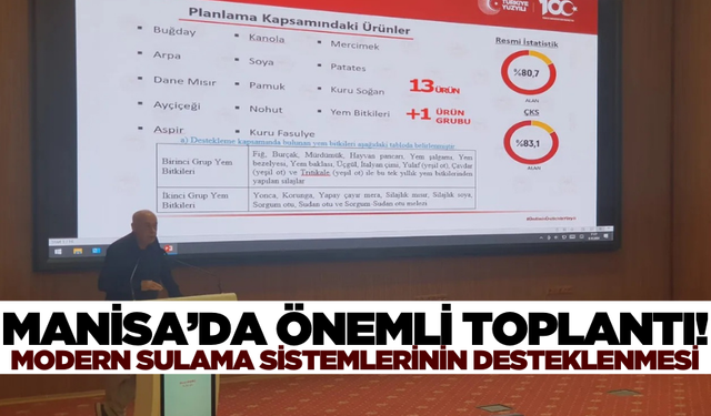 Manisa'da “Modern Sulama Sistemlerinin Desteklenmesi” toplantısı